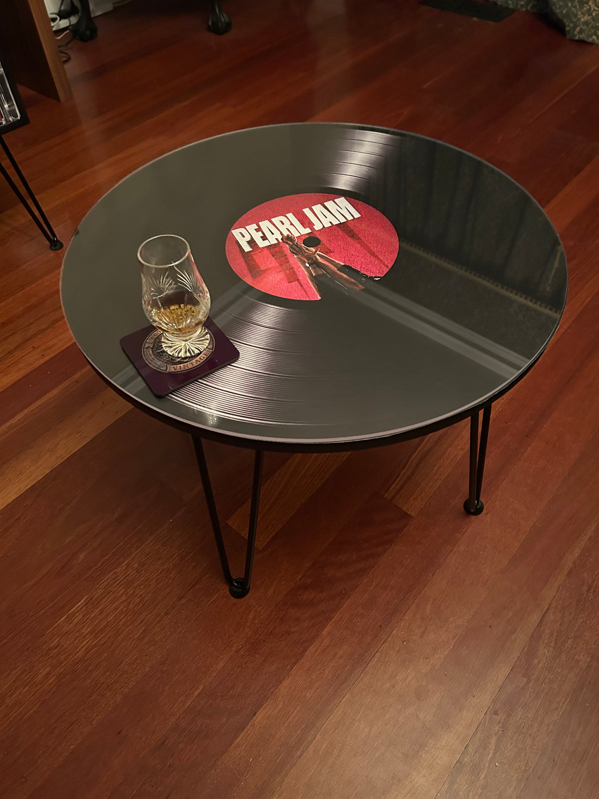Custom vinyl coffee table