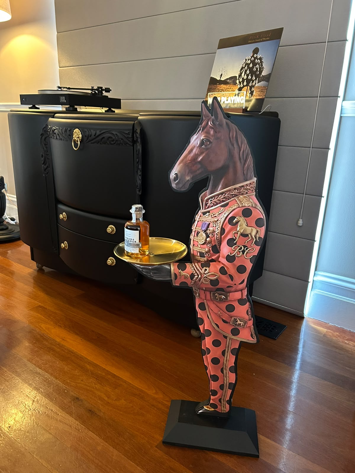 Handmade Vintage Black Caviar Butler